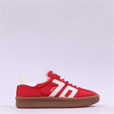 Back 70 Platform Gumsole Retro Trainer - Red